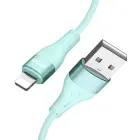BWOO Minimalist Silicone 3A Cable X280L USB-A to Lightning green Foto 2