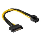 Adapter with cable Akyga AK-CA-30 SATA (m) | PCI-E 6 pin (f) 15cm Foto 1
