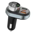 AWEI zestaw głośnomówiący C-843 z transmiterem FM, Bluetooth 5.0, MP3, 1xUSB+1xUSB-C czarny|black Фото 2