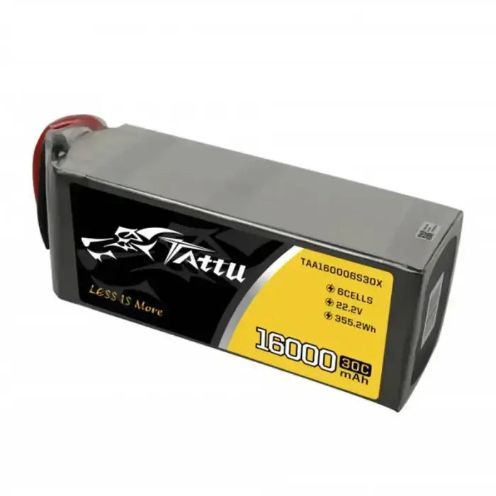 Tattu 16000mAh 22.2V 30C 6S1P LiPo Battery Pack with XT90 Anti-spark Plug Photo 3