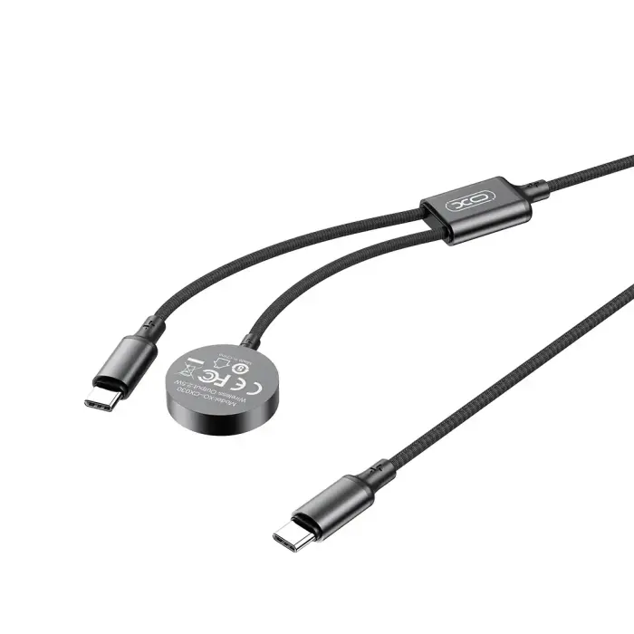 XO wireless inductive charger CX030 black for Apple Watch with cable USB-C -USB-C Foto 3