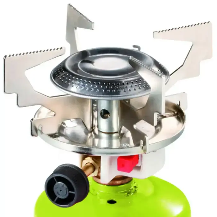 Gas camping stove with punctured gas cartridges FOCUS piezo igniter 1.4kW Фото 3