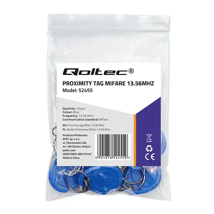 Qoltec Mifare 13.56 MHz proximity tag | 10pcs. Foto 2