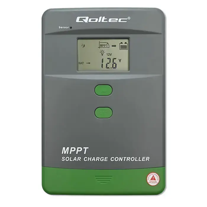 Qoltec Solar Charge Controller MPPT with Temperature Sensor 50A | 12V / 24V | LCD | Bluetooth | APP | GEL | LiFePO4 Foto 9