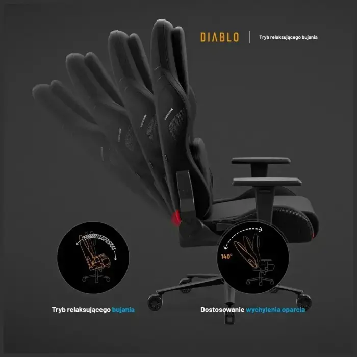 Gaming chair Diablo X-One PRIME Normal Size black Фото 13