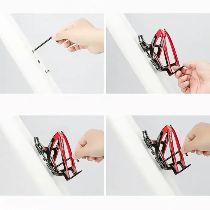 Wozinsky WUR-01BR Bike Bottle Holder Basket - Black and Red Photo 18