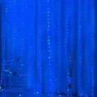LED CURTAIN (100 LED LAMPS) 3Mx1M BLUE Foto 1