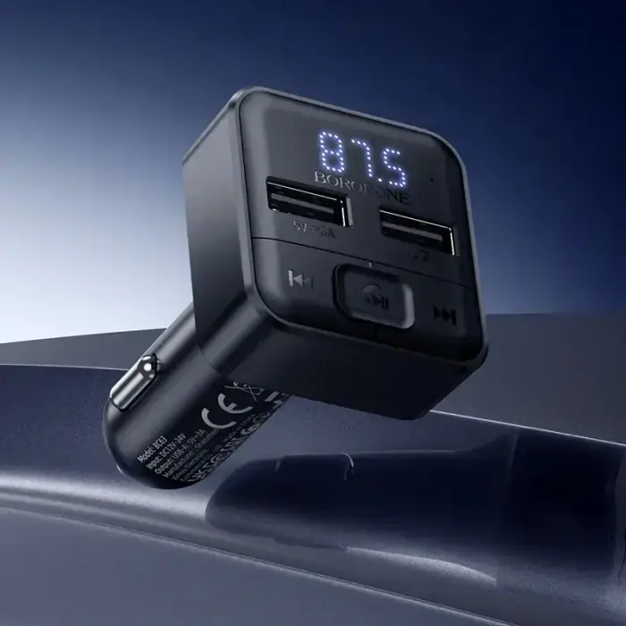 Borofone Transmitter FM BC63 Selecto MP3, Bluetooth - 2xUSB - black Foto 8
