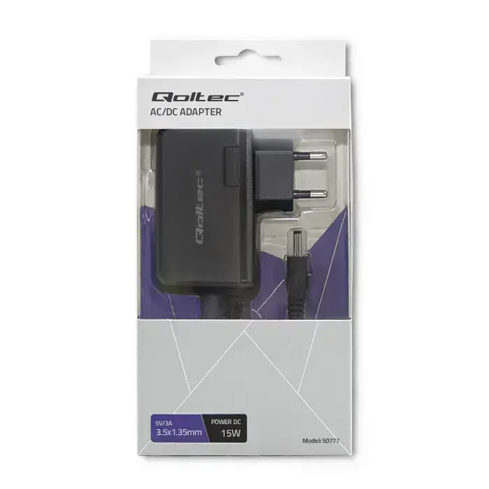Qoltec Plug-in power supply 15W | 5V | 3A | 3.5*1.35 Photo 3
