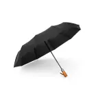 Automatic foldable umbrella with wood handle 10-ribs XXL 115 cm black Foto 2