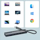 USB-C 6 in 1 Hub Wozinsky WHBC10Y4S Multifunctional, Aluminum, with 25 cm Cable - Gray Фото 6