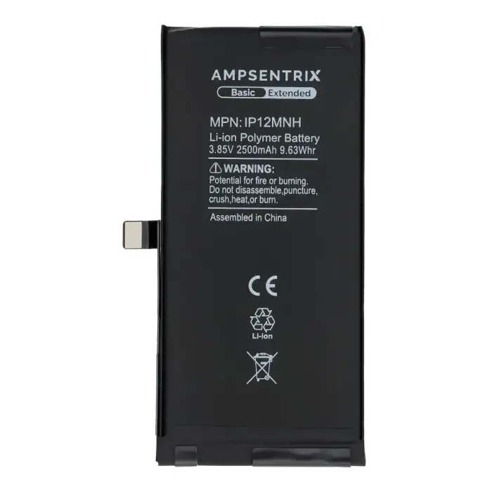  AmpSentrix Basic battery for iPhone 12 Mini (high capacity 2500 mAh) Фото 2