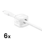 Joyroom JR-ZS368 magnetic cable organizer - white (6 pcs.) Photo 1
