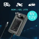 Qoltec Automatic charger for AGM GEL STD 6V 12V battery | 1.5A | Rectifier with LED indicator Foto 2