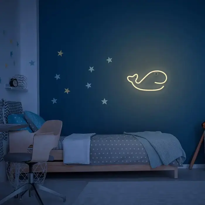 Neon LED Light WHALE warm white Bat + USB FLNE09 Forever Light Foto 8