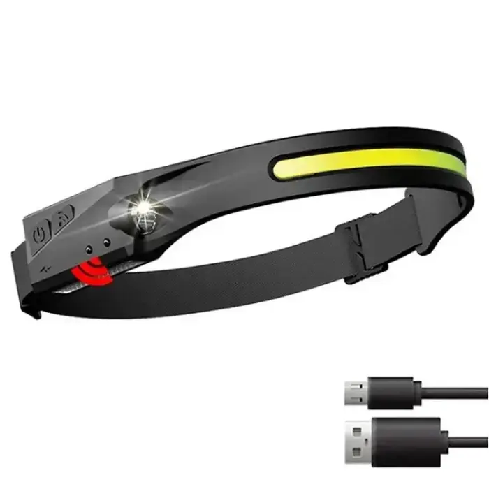 LED headlamp with IPX4 motion sensor USB-C 1200 mAh - black Photo 12