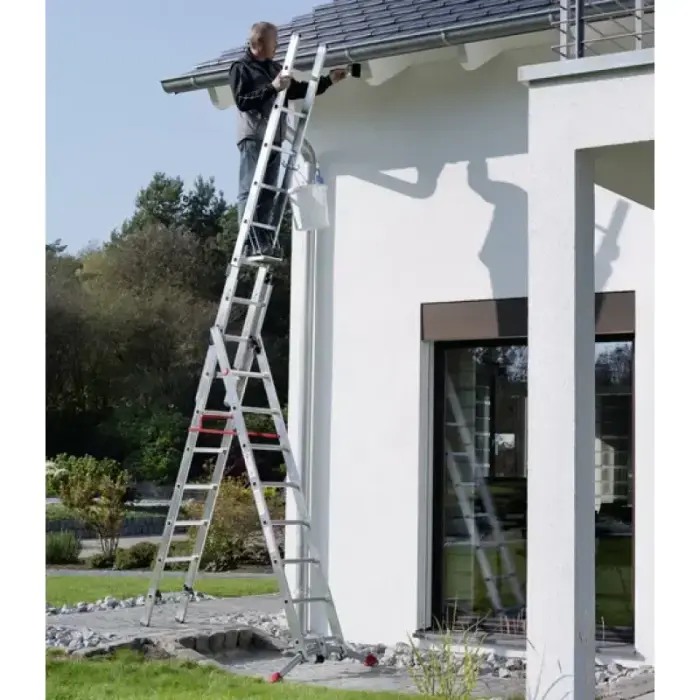 Combination stairs S100 Hailo ProfiLOT / aluminium / 2x9+1x8 steps Photo 9