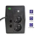 Qoltec Uninterruptible Power Supply UPS Line Interactive | Monolith| 850VA | 480W | LCD | USB | RJ45 Фото 6