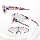 Rockbros Cycling Glasses Photochromic with UV Protection and Corrective Insert 14120008002 - USA Pattern - White Foto 5