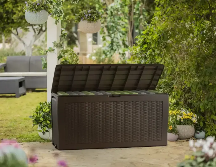 Uzglabāšanas kaste Samoa Rattan Box 270L brūna Foto 7