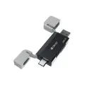 Devia card reader 2in1 EL240 USB/USB-C 3.0 black Фото 7
