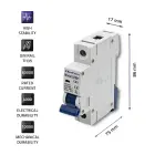 Qoltec Overcurrent Circuit Breaker C20| Fuse | AC | 20A | 1P Photo 3