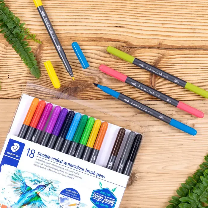 Flomasteri  STAEDTLER, divpusēji, 18 gab Фото 5