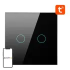 Smart Light Switch ZigBee Avatto ZTS02-EU-B2 2 Way TUYA (black) Foto 1