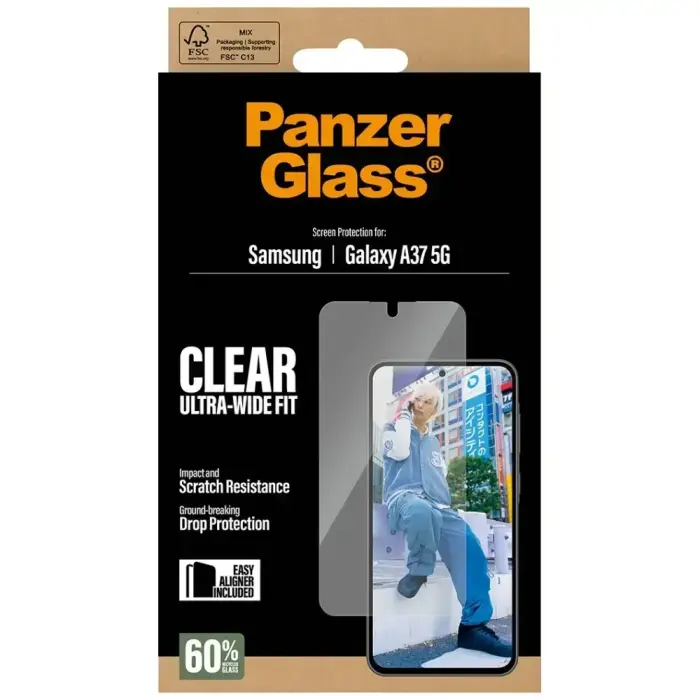 PanzerGlass Ultra-Wide Fit Tempered Glass for Samsung Galaxy A37 5G Foto 3