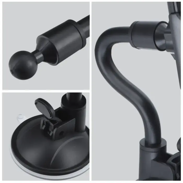 Car phone holder Forcell F-Grip Carbon Bracket arm 17cm windshield black Photo 10