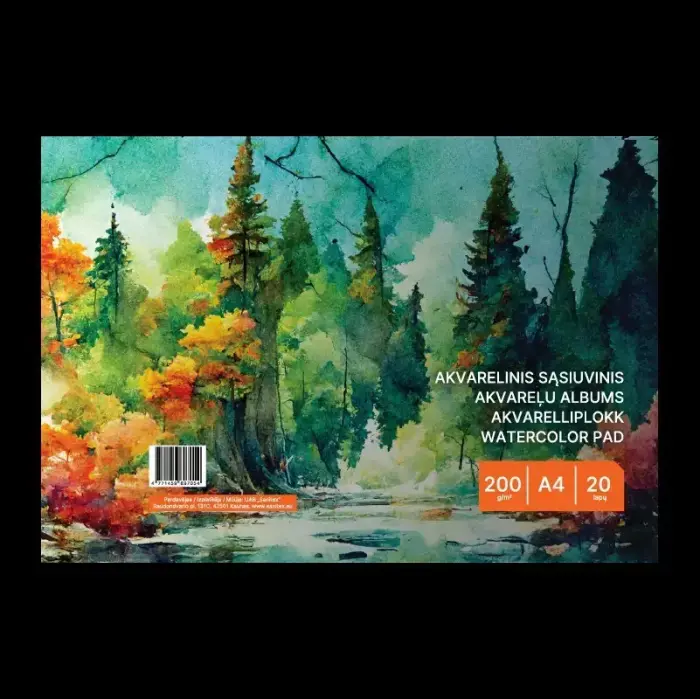 Akvareļa papīrs, A4, 200g 20lpp Photo 3