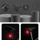 Wozinsky LED aizmugurējais velosipēda lukturis ar mikro USB sarkanā gaisma 5 režīmi melns (WRBLB2) Foto 9