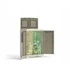Waste sorting system Split Premium Wood 110L Recycling system 68x39x92cm light beige/light gray Photo 1