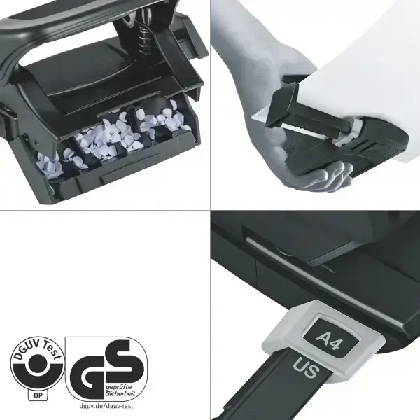 Mini caurumotājs Leitz NeXXt Recycle Mini, 10 lapas, melns Foto 3