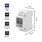 Qoltec Single phase electronic energy consumption meter | 230 V | LCD | 2P | DIN rail Foto 3