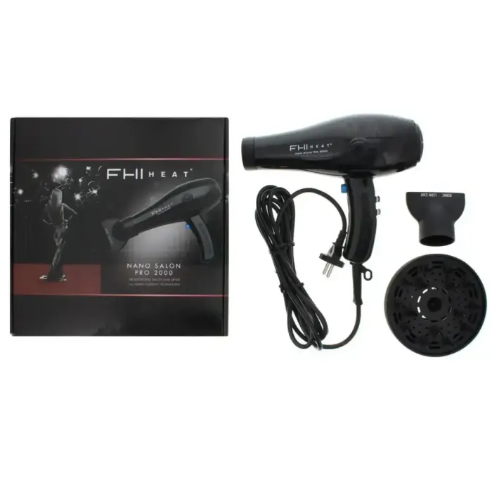 FHI Heat, Nano Salon Pro 2000, Electric Hair Dryer, Black