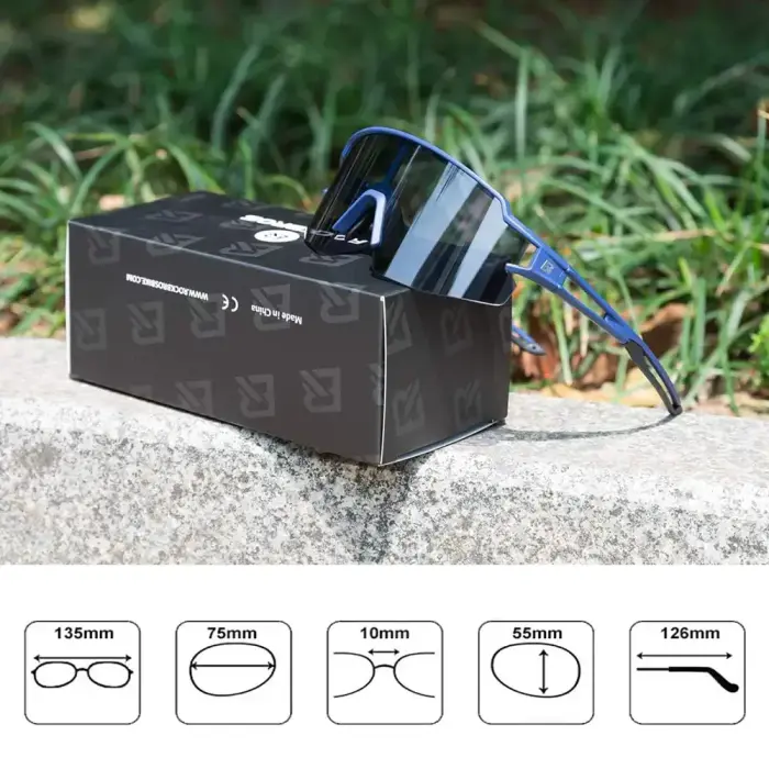 Rockbros 10174 UV400 Cycling Glasses - Blue Foto 6