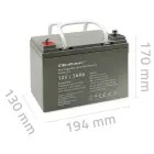 Qoltec  AGM battery | 12V | 36Ah | Maintenance-free | Efficient| LongLife | for UPS, scooter Photo 8