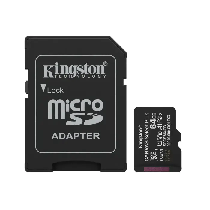 Kingston *microSD 64GB Canvas Select+ G3 100MB/s Adapt Фото 4