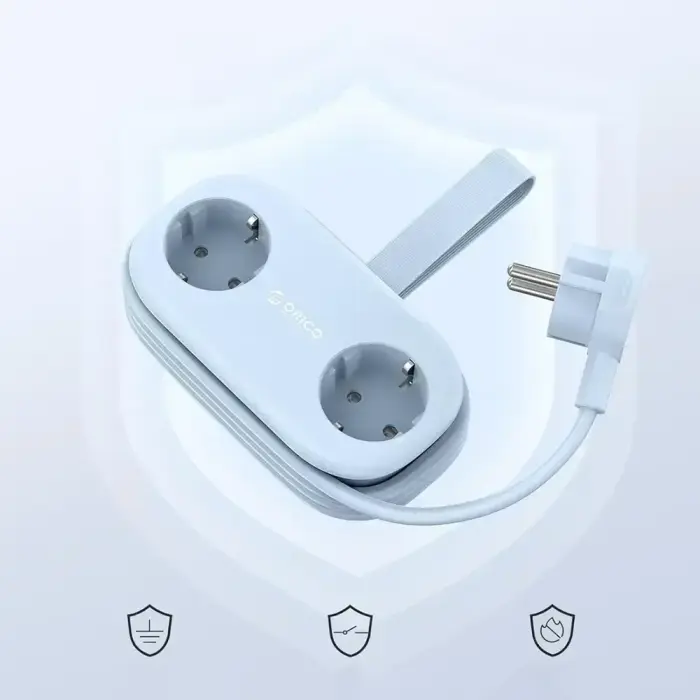 Orico AP3 65W GaN 6in1 Power Strip 2x AC + 2x USB-A + 2x USB-C - Blue Photo 3