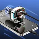 Dudao R2PRO+ Transmitter with PD25W Bluetooth 5.3 RGB Charging Ports - Black and Silver Фото 3