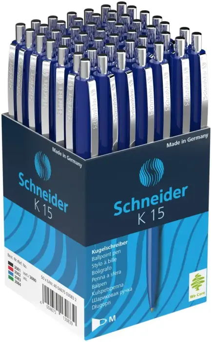 Lodīšu pildspalva SCHNEIDER K15, zils korpuss, zila tinte Photo 4
