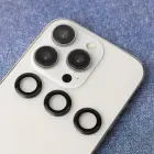 Set of lens glasses for iPhone 16 Plus 6,7" black frame (2pcs) Foto 3