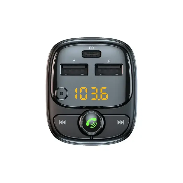 Blavec FM Transmitter Flash TR-06 MP3, Bluetooth - 2xUSB + Type C - PD 30W (TFMFTR06-B) black Фото 3