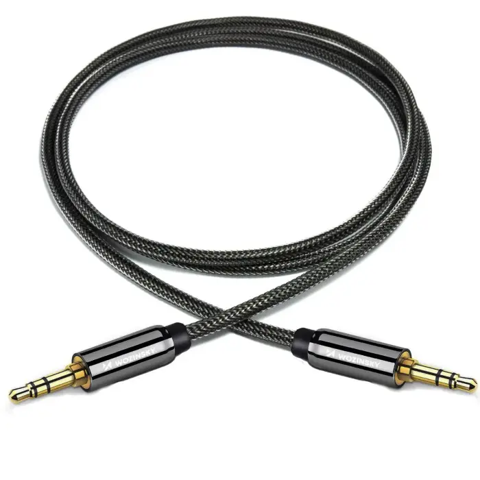 Wozinsky universal mini jack cable 2x AUX cable 1.5 m black Photo 4