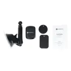 Magnetic car phone holder Forcell F-Grip Carbon H-CT327 windshield / dashboard black Photo 2