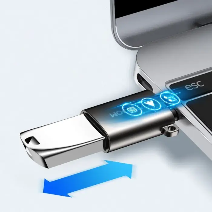 Joyroom USB 3.2 Gen 1 (Male) - USB Type C (Female) adapter black (S-H151 Black) Фото 2
