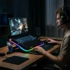 Wozinsky WDCX-A26 NitroCool RGB Gaming Laptop Cooling Pad - Black Photo 10