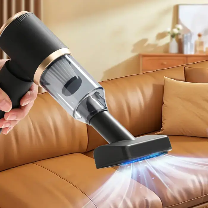 Mini Foldable Handheld Car Vacuum Cleaner with Blower Function - Black Foto 7