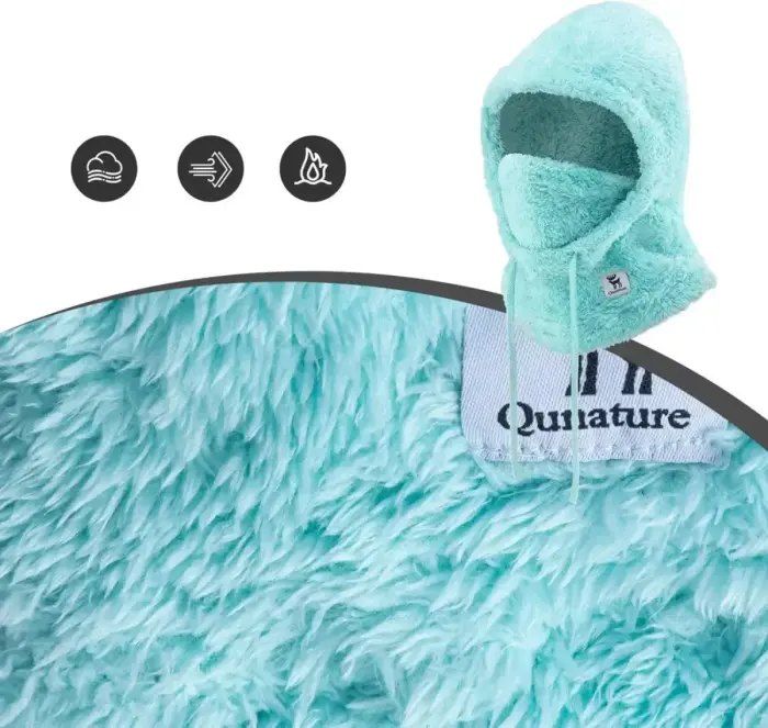 Qunature Arctic Velvet Ski Balaclava Size M - Mint Photo 4